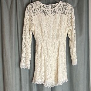 Elegant White Lace Dress
